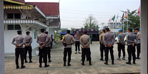 Pastikan Pemilu Aman Polres Inhu Siagakan Personel Di Kpu Dan