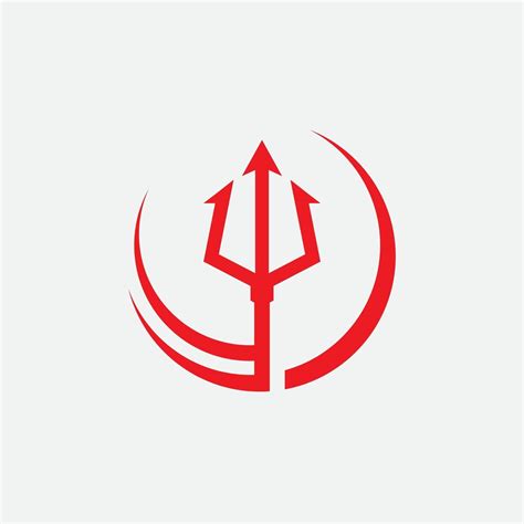 Plantilla De Diseño De Icono De Logotipo De Tridente Rojo 2392424