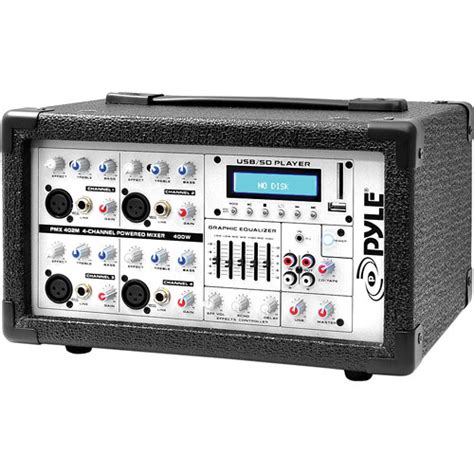 Pyle Pro Pmx M Watt Channel Powered Pa Pmx M B H