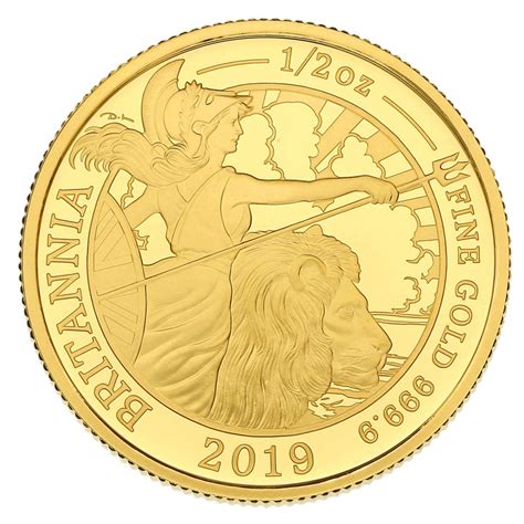 Buy A 2019 Half Ounce Proof Britannia Gold Coin From Bullionbypost