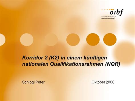 Korridor K In Einem K Nftigen Nationalen Qualifikationsrahmen Nqr