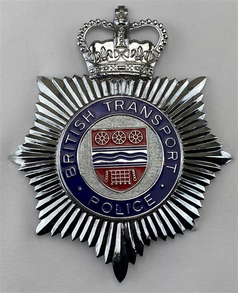 British Transport Police Helmet Badge Time Militaria