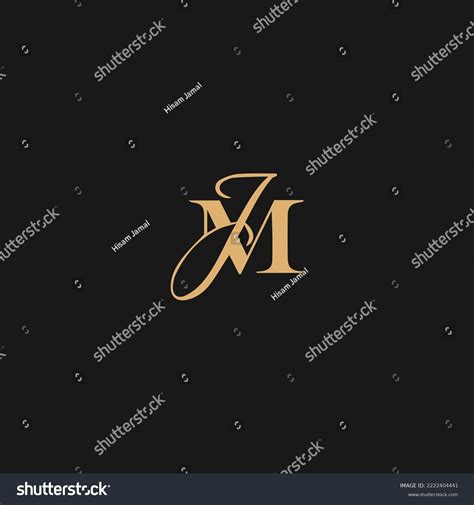 Jm Logo Design Vector Swoosh Letter Stock Vector Royalty Free