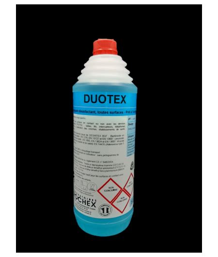 Nettoyant et Désinfectant NF EN 14476 Duotex 1L