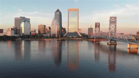 Jacksonville downtown skyline Stock Video Footage - 4K and HD Video ...