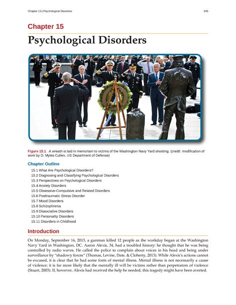 Psychology Open Stax Chapter 15 Psychological Disorders - 81@D5B $AG16