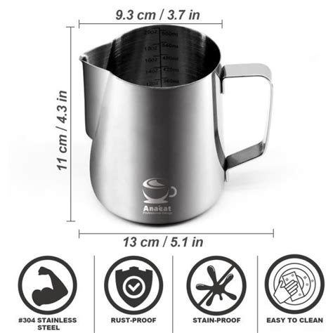 CAFETIERE THEIERE 20oz 600ml pichet à mousse de lait en acier