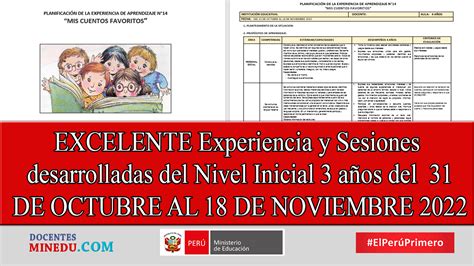 Excelente Experiencia Y Sesiones Desarrolladas Del Nivel Inicial A Os