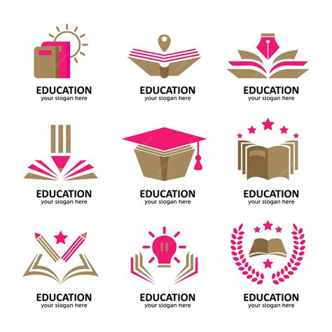 premium vector set  education logo
