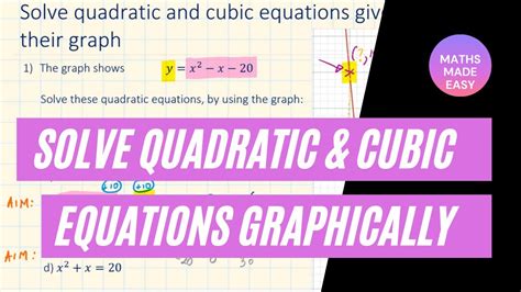 SOLVE QUADRATIC And CUBIC EQUATIONS From A GRAPH YouTube