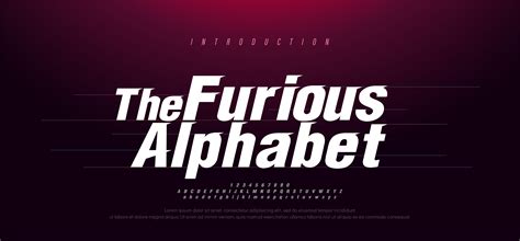 Sport Modern Italic Alphabet Font. Typography fast and furious style ...