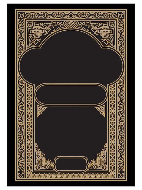 Ornate Black And Gold Book Cover Design