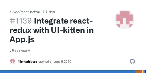 Integrate React Redux With Ui Kitten In Appjs · Issue 1139 · Akveo