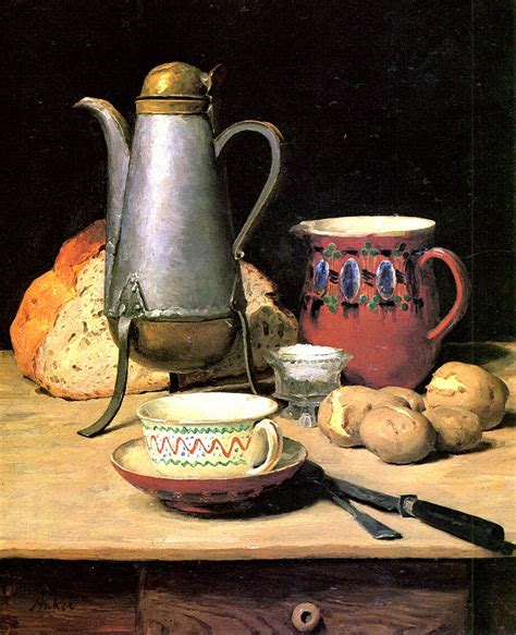 Stilleben Kaffee Und Kartoffeln Von Albert Anker