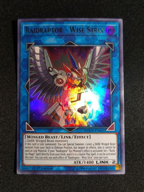 Yu Gi Oh Raidraptor Wise Strix Duov En St Edition Ultra Rare Nm