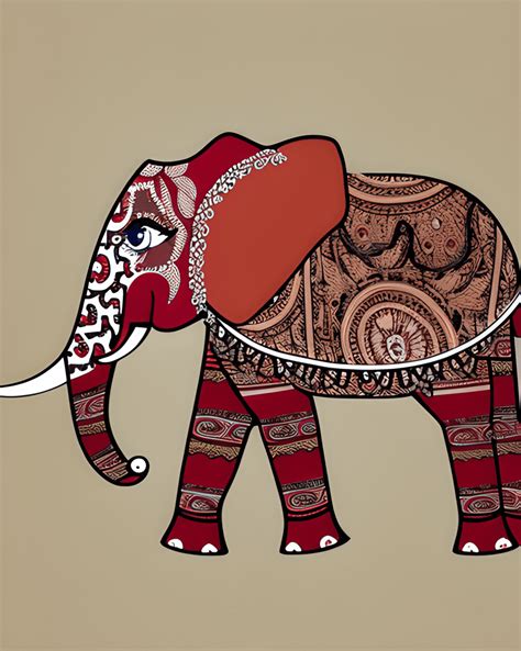 Elephant with Trunk Up · Creative Fabrica