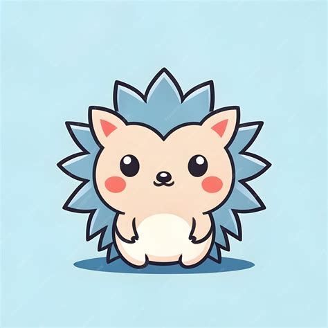 Premium Photo Cute Kawaii Hedgehog Vector Clipart Icon Cartoon