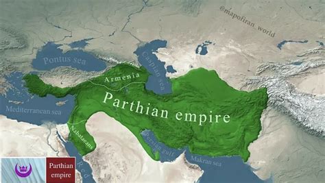 Parthian empire map (greatest extent) | Parthian empire, History ...