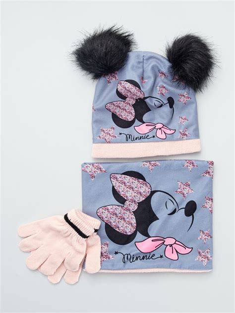 Ensemble Bonnet Snood Gants Disney Gris Kiabi