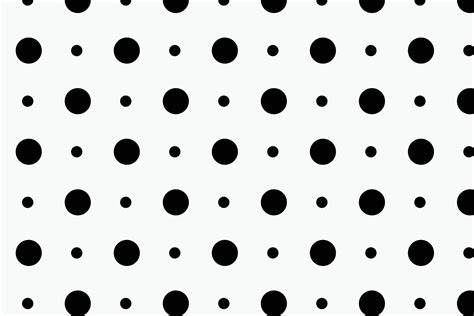 Black Polka Dot And White Background Pattern Design For Wallpaper