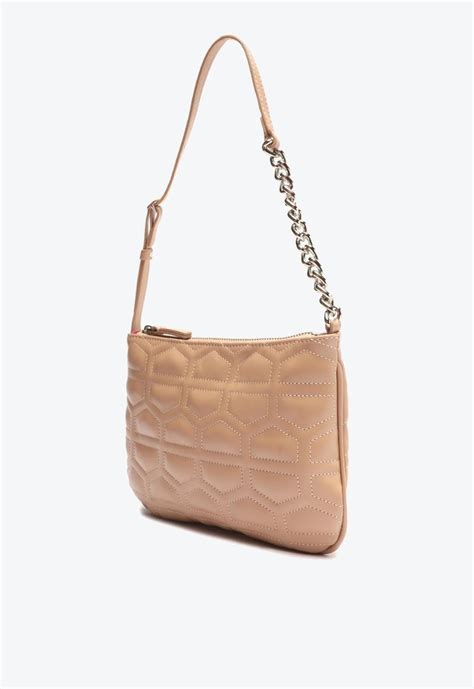 Bolsa Tiracolo Nude Arezzo Matelassê Pequena Corrente ZZ MALL