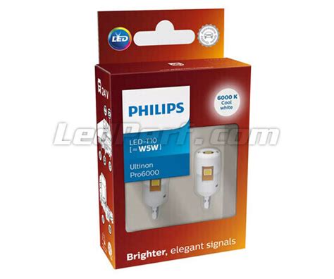 2 x żarówki LED Philips T10 W5W Ultinon PRO6000 24V Biały 6000K