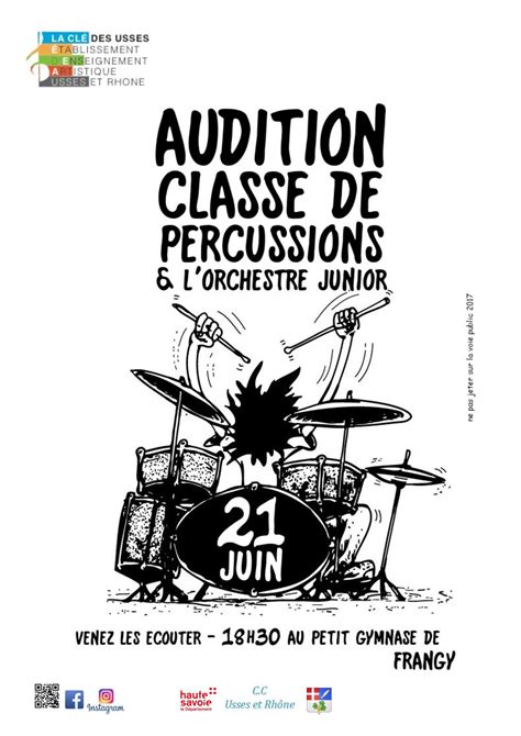 Concert Classe Percu Page La Cl Des Usses Ecole D