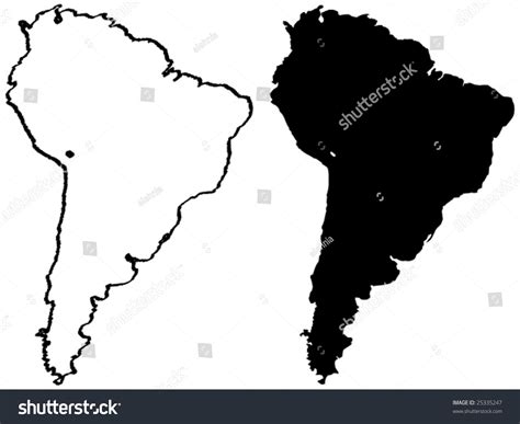 Map Of South America Vector Illustration 25335247 Shutterstock