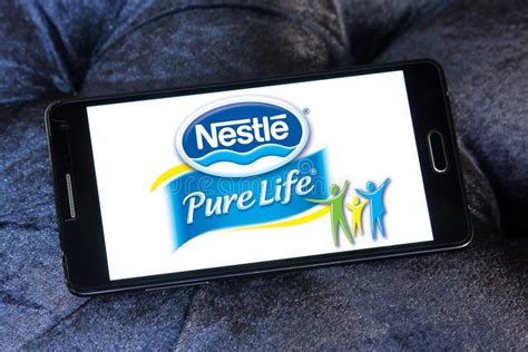 Nestle pure life logo editorial stock image. Image of business - 92399124