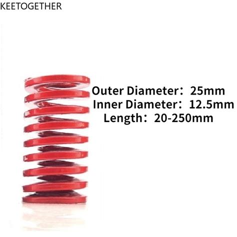 Outer Diameter Inner Diameter Length Red Spring