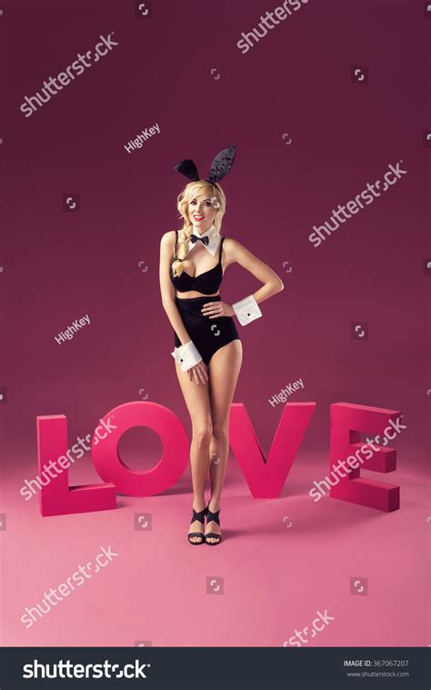 Sexy Fashion Blonde Woman Posing Playboy Stock Photo 367067207 Shutterstock