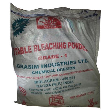 Aditya Birla Grasim Stable Bleaching Powder Packaging Type Plastic