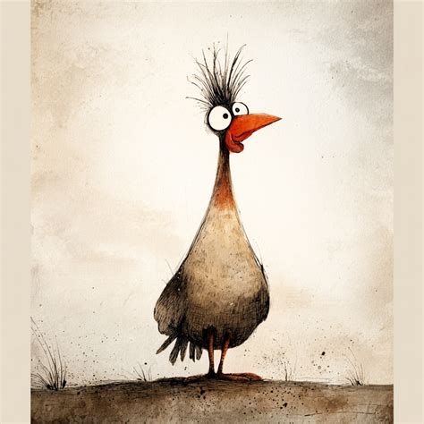 funny cartoon bird print  stock photo public domain pictures