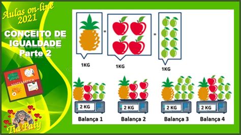 Aula De Matem Tica Ano O Conceito De Igualdades E Desigualdades