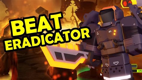 Beating The Eradicator Roblox Tdx Youtube