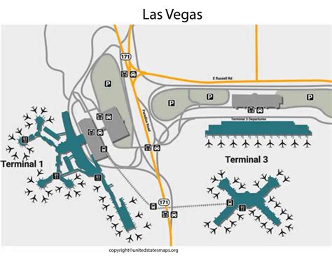 Las Vegas Airport Map | Harry Reid Airport Map