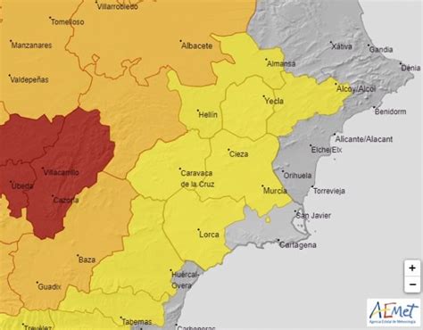 Aviso Amarillo Por Altas Temperaturas Grados En Cieza Cieza