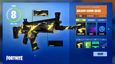 This golden camo SCAR makes a strong case for fan-made Fortnite weapon ...