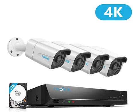 Reolink Ch K Kit Videosorveglianza Ip Poe Ch K Poe Nvr Con X K