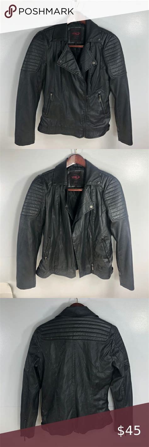 Yoki Vegan Leather Black Moto Jacket Size Large Black Moto Jacket