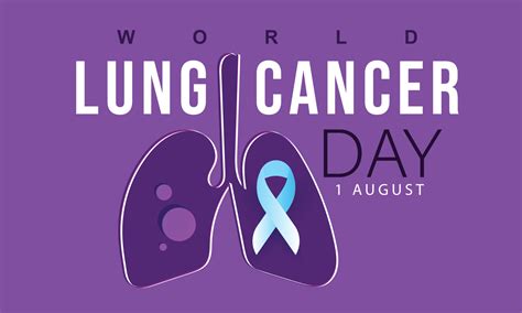 World Lung Cancer Day Background Banner Card Poster Template