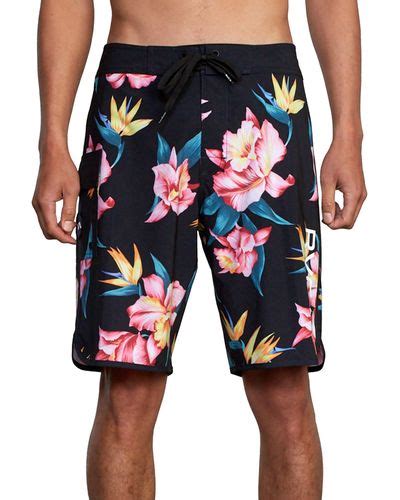 Black Rvca Beachwear For Men Lyst