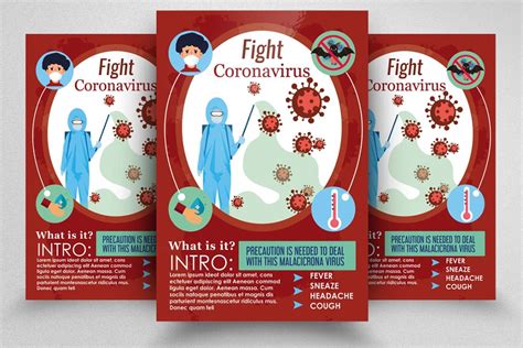 Corona Virus Awareness Flyer Creative Photoshop Templates Creative