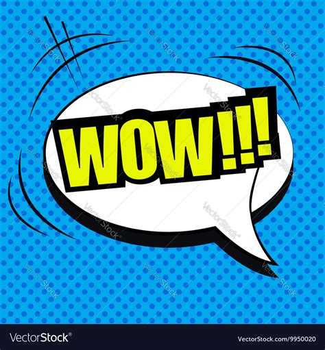 Wow Comic Wording Royalty Free Vector Image Vectorstock