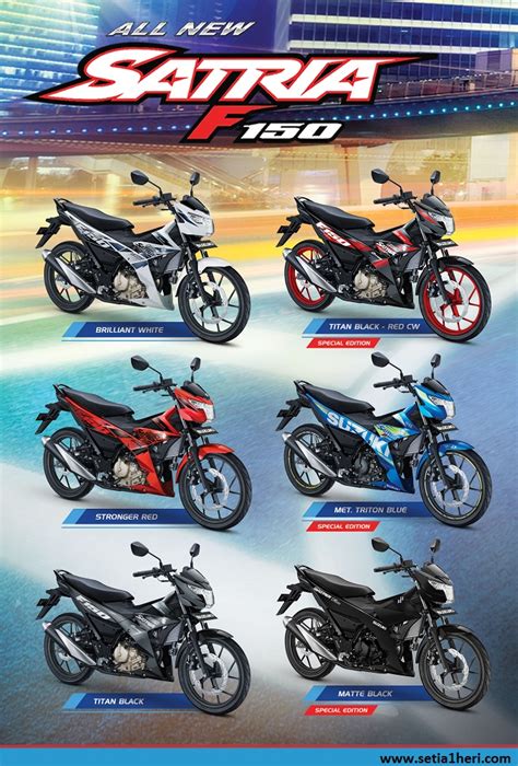 5 Pilihan Warna Baru Suzuki All New Satria F150 Tahun 2017 Lebih