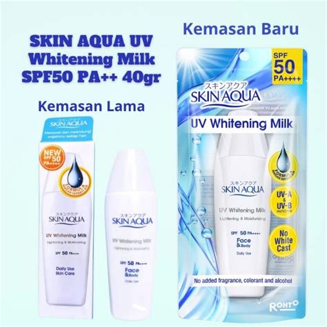 Jual SKIN AQUA SKINAQUA UV WHITENING MILK SPF 50 PA SUNSCREEN