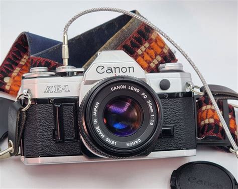 Canon AE-1 SLR 35mm Film Camera W/ Canon FD 50mm F1.8 Lens - Etsy