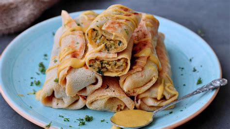 Savory Crepes With A Veggie Filling Easy Recipe Youtube