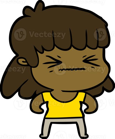 Cartoon Angry Girl 45317061 Png