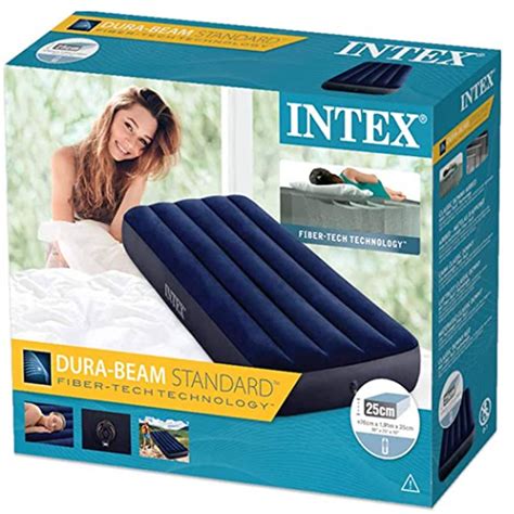 Colch O Infl Vel Solteiro Intex Durabeam Colch O De Ar Acampamento